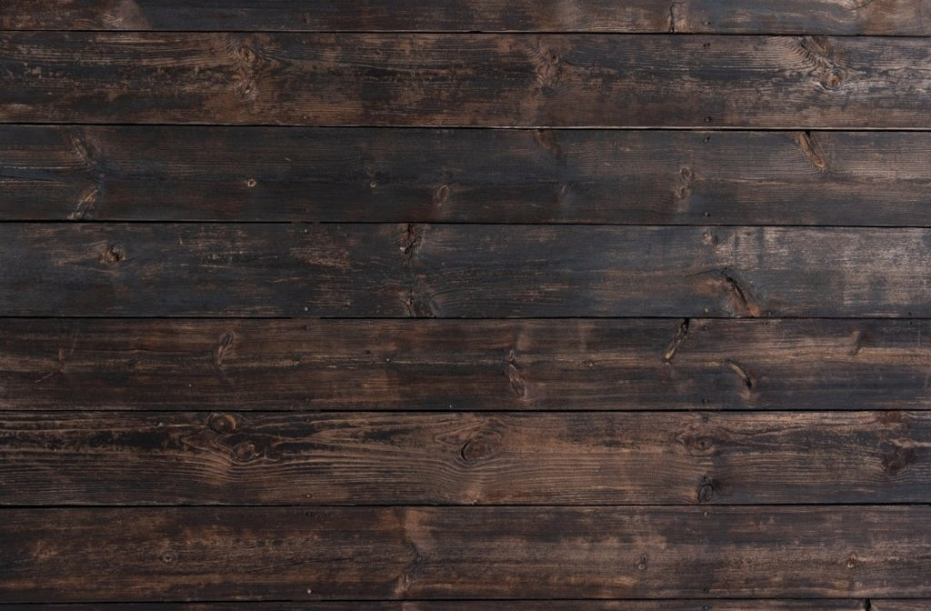 Dark Wood Plank Flatlay