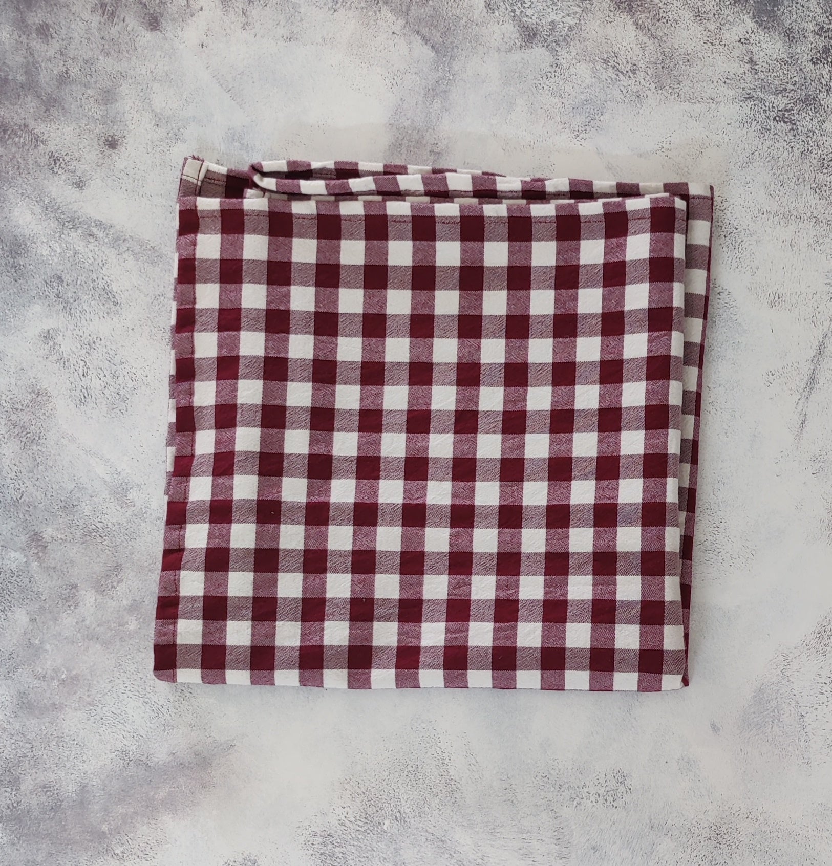 Napkin Red White Checks